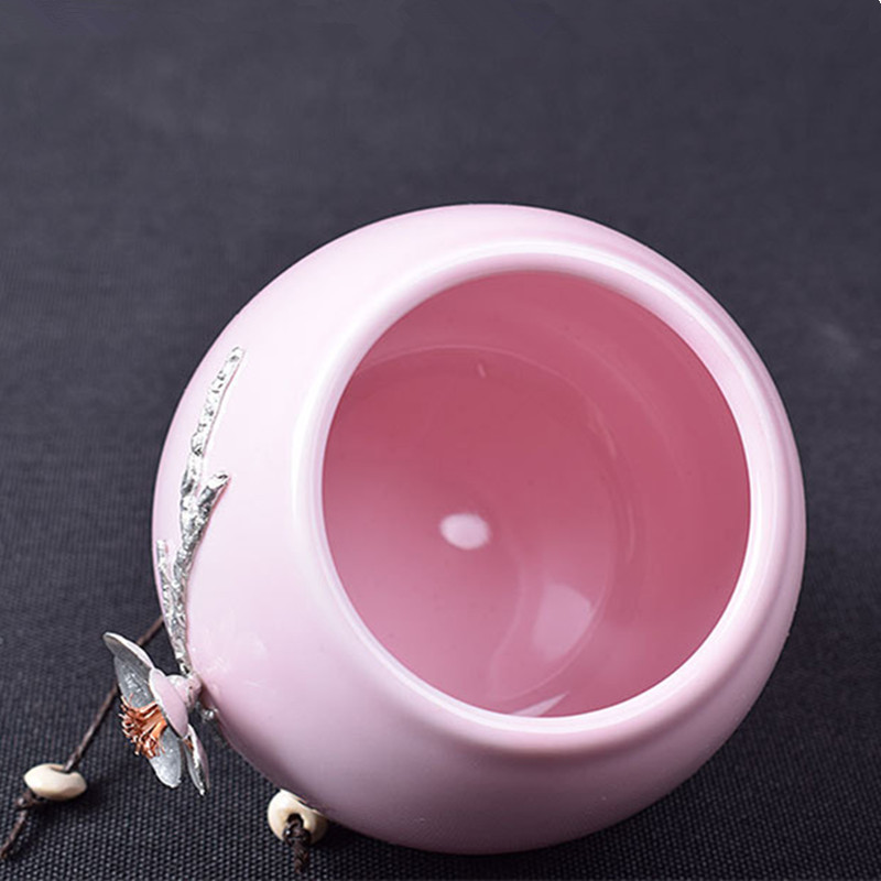 Memorials Branch Keramikas mājdzīvnieku urna, maza, rozā mājdzīvnieka kremācijas urna pelniem