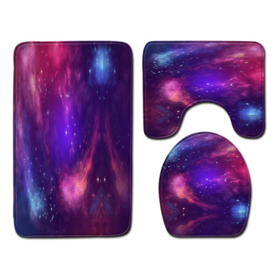 Zvjezdano nebo s printom WC tepiha u kupaonici HomeDecor Prostirka za kupanje otporna na prašinu za jastuk za WC sjedalo Komplet upijajućih tepiha