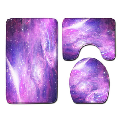 Zvjezdano nebo s printom WC tepiha u kupaonici HomeDecor Prostirka za kupanje otporna na prašinu za jastuk za WC sjedalo Komplet upijajućih tepiha