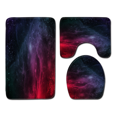 Zvjezdano nebo s printom WC tepiha u kupaonici HomeDecor Prostirka za kupanje otporna na prašinu za jastuk za WC sjedalo Komplet upijajućih tepiha