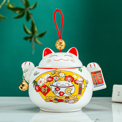 Urna u obliku mačke u kineskom stilu za mačji pepeo Komemorativni darovi za kućne ljubimce Urna za pepeo Spomenici Pogrebna urna za ljudski pepeo Mačja urna