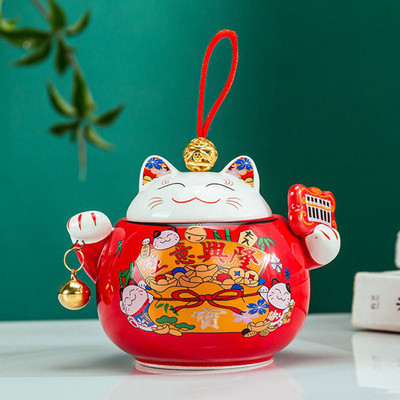 Urna u obliku mačke u kineskom stilu za mačji pepeo Komemorativni darovi za kućne ljubimce Urna za pepeo Spomenici Pogrebna urna za ljudski pepeo Mačja urna