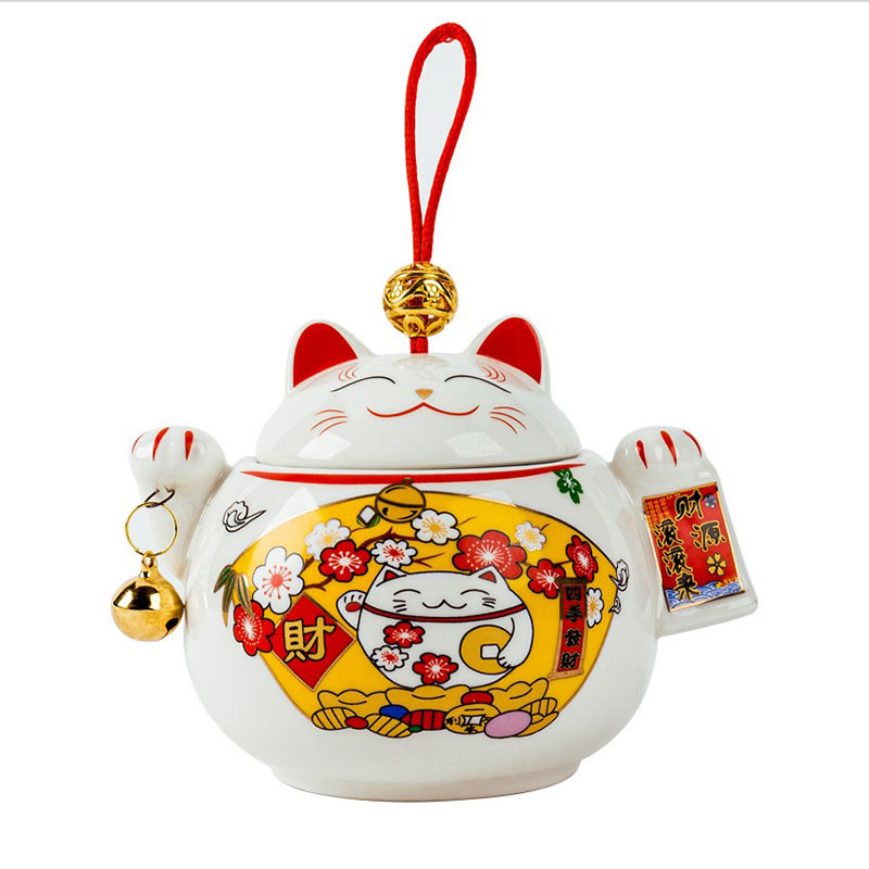 Urna u obliku mačke u kineskom stilu za mačji pepeo Komemorativni darovi za kućne ljubimce Urna za pepeo Spomenici Pogrebna urna za ljudski pepeo Mačja urna