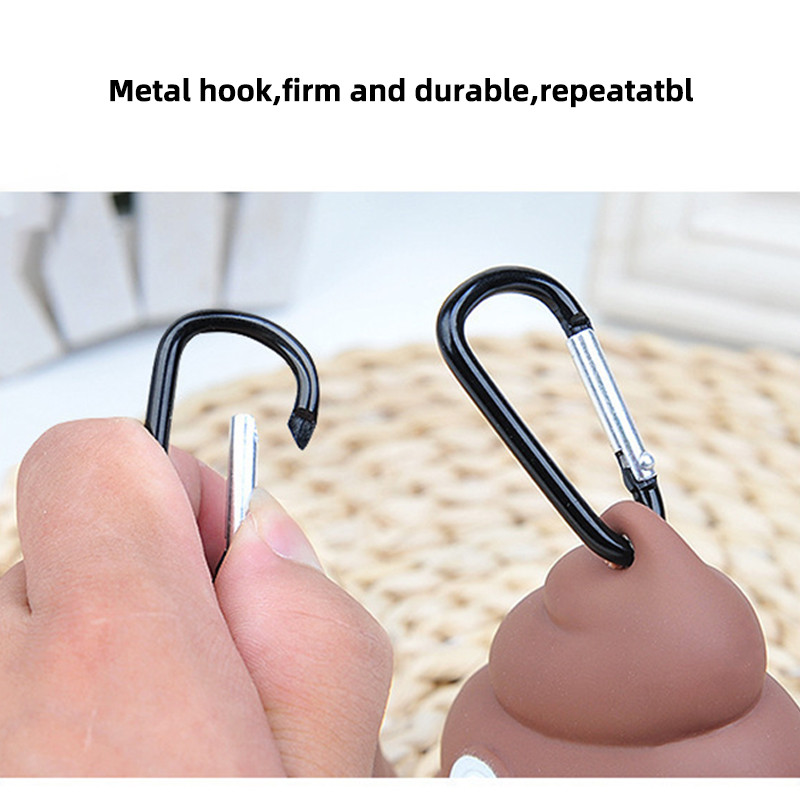 1kom prijenosni dozator vrećice za izmet kućnih ljubimaca za pse i mačke u pokretu, mekana silikonska vrećica za pseći izmet, kutija za pohranu u obliku izmeta, pribor za kućne ljubimce