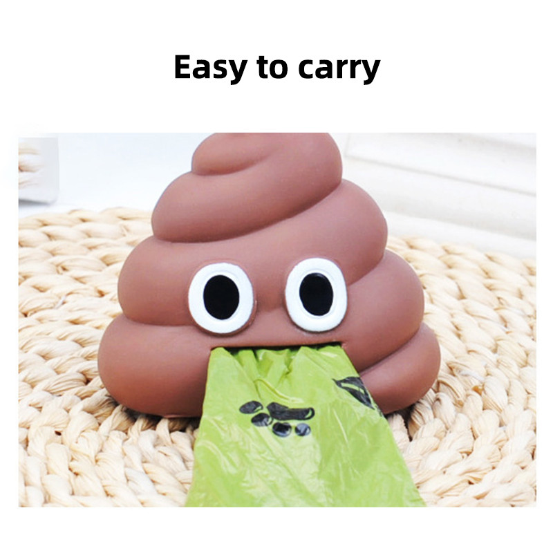 1kom prijenosni dozator vrećice za izmet kućnih ljubimaca za pse i mačke u pokretu, mekana silikonska vrećica za pseći izmet, kutija za pohranu u obliku izmeta, pribor za kućne ljubimce