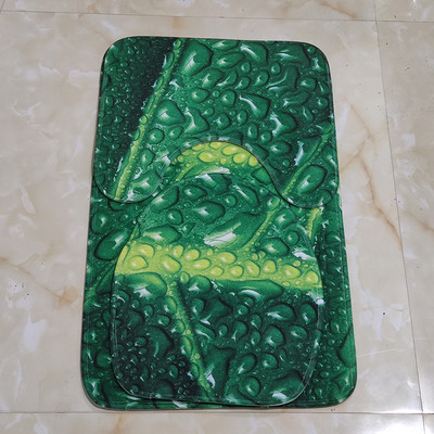 Otirač za WC školjku u obliku slova U. Komplet kupaonskih prostirača s prugama s otiskom Otirač za kupaonicu. Kućni dekor. Rasprodaja tepiha. Brza dostava