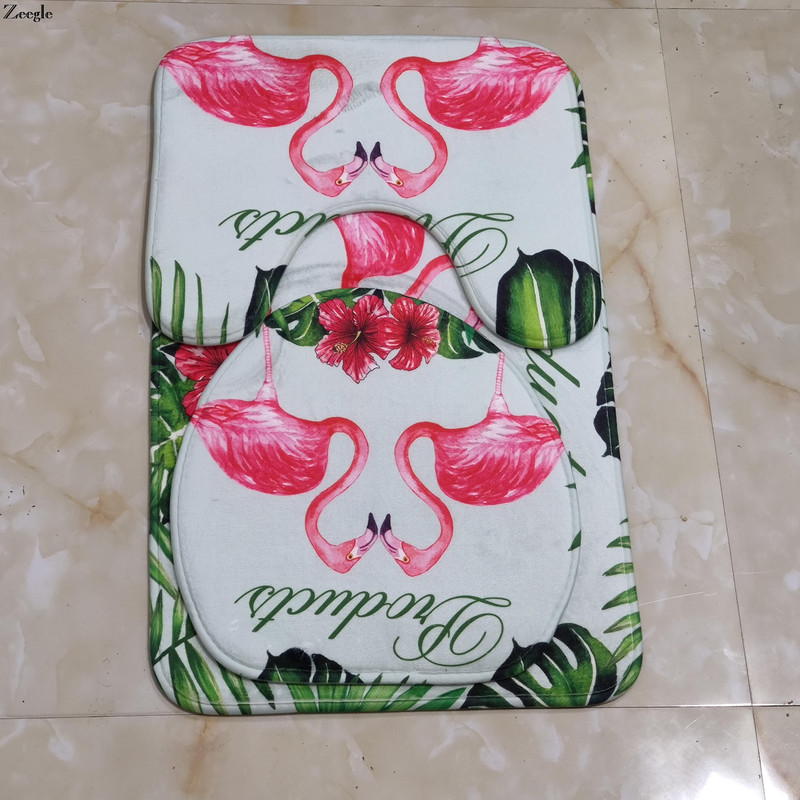 Otirač za WC školjku u obliku slova U. Komplet kupaonskih prostirača s prugama s otiskom Otirač za kupaonicu. Kućni dekor. Rasprodaja tepiha. Brza dostava