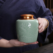 Velike urne za ljudski pepeo Pogrebna keramika Urne za kućne ljubimce Držač za pepeo Zapečaćeni Kremiranje Uspomena za odrasle Spomen suveniri Poklon