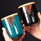 Urna za kućne ljubimce Urna za mačke Urna za psa Urna za kremiranje ljudi urna za pohranu pepela keramička posuda s crnom glazurom Lijes za životinje potrepštine za vodozemce