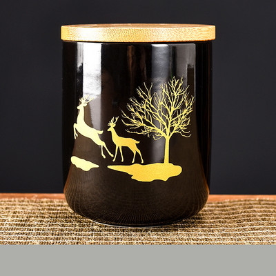 Urna za kućne ljubimce Urna za mačke Urna za psa Urna za kremiranje ljudi urna za pohranu pepela keramička posuda s crnom glazurom Lijes za životinje potrepštine za vodozemce