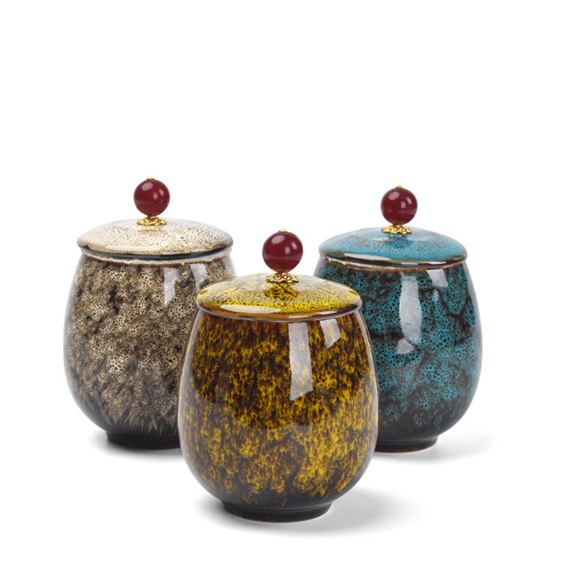 Urna za kremiranje - Pogrebna urna za kućne ljubimce - Izrađena od keramike Ručno oslikana - Prikazana pogrebna urna kod kuće ili u niši u Columbariumu