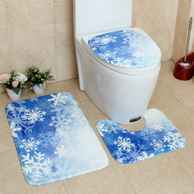 Zeegle vannas paklāji Vannas istabas Ziemassvētku dekors Vannas istabas paklājs Absorbējošs tualetes paklājs Vannas paklāji Neslīdoši dušas paklāji Vannas istabas paklāju komplekts