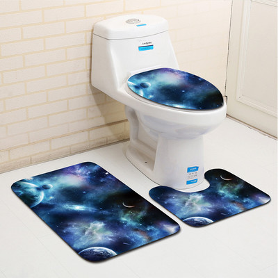 Zeegle Star Series Kupaonski tepih 3 komada Set toaletnih tepiha Neklizajuće prostirke za kupaonicu Podloga za tuš kabinu Otirači Upijajuća navlaka za WC školjku