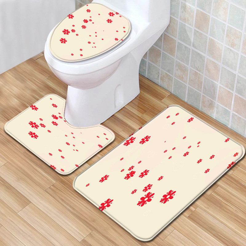 Zeegle šareni set prostirki za kupaonicu WC sjedalo Covet Moderna prostirka za pod kupaonice Tepih za tuširanje Tepih za hodnik