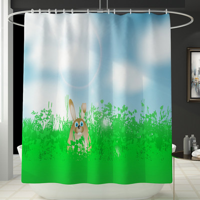 Prostirka za kupanje za Uskrs Toalet Dekoracija doma Kupaonski tepih Prostirka za kupanje i set zavjesa za tuš Sretan Uskrs WC Neklizajuća prostirka za kupanje