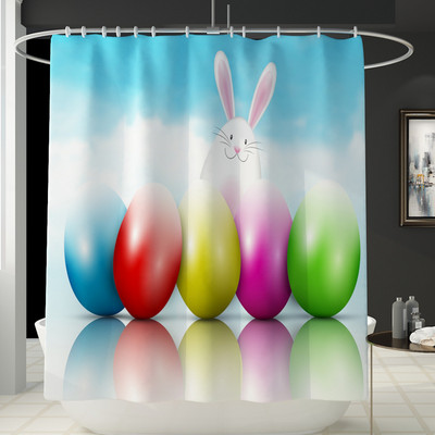 Prostirka za kupanje za Uskrs Toalet Dekoracija doma Kupaonski tepih Prostirka za kupanje i set zavjesa za tuš Sretan Uskrs WC Neklizajuća prostirka za kupanje