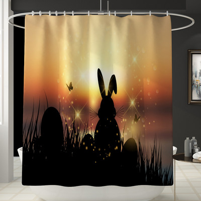 Prostirka za kupanje za Uskrs Toalet Dekoracija doma Kupaonski tepih Prostirka za kupanje i set zavjesa za tuš Sretan Uskrs WC Neklizajuća prostirka za kupanje