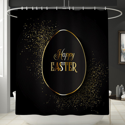 Prostirka za kupanje za Uskrs Toalet Dekoracija doma Kupaonski tepih Prostirka za kupanje i set zavjesa za tuš Sretan Uskrs WC Neklizajuća prostirka za kupanje