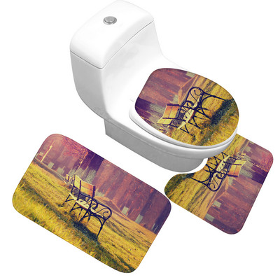 Zeegle Set prostirki za kupaonicu Protuklizni tepih za kupaonicu WC prostirke Prostirke za kupaonicu Upijajući tepih za kupaonicu Poklopac za WC dasku Podna prostirka