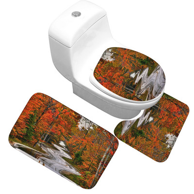 Zeegle Set prostirki za kupaonicu Protuklizni tepih za kupaonicu WC prostirke Prostirke za kupaonicu Upijajući tepih za kupaonicu Poklopac za WC dasku Podna prostirka