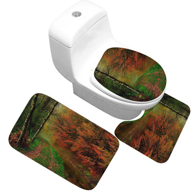 Zeegle Set prostirki za kupaonicu Protuklizni tepih za kupaonicu WC prostirke Prostirke za kupaonicu Upijajući tepih za kupaonicu Poklopac za WC dasku Podna prostirka