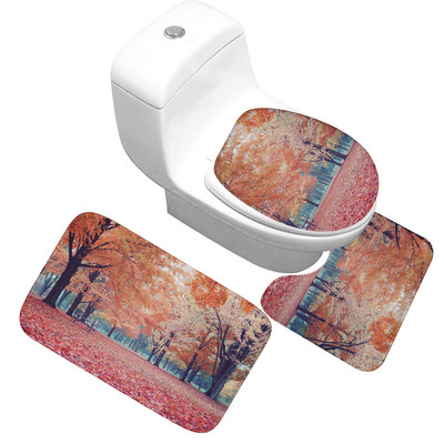 Zeegle Set prostirki za kupaonicu Protuklizni tepih za kupaonicu WC prostirke Prostirke za kupaonicu Upijajući tepih za kupaonicu Poklopac za WC dasku Podna prostirka