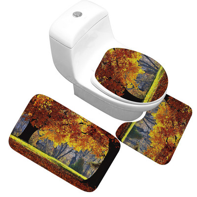 Zeegle Set prostirki za kupaonicu Protuklizni tepih za kupaonicu WC prostirke Prostirke za kupaonicu Upijajući tepih za kupaonicu Poklopac za WC dasku Podna prostirka