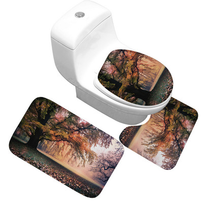 Zeegle Set prostirki za kupaonicu Protuklizni tepih za kupaonicu WC prostirke Prostirke za kupaonicu Upijajući tepih za kupaonicu Poklopac za WC dasku Podna prostirka