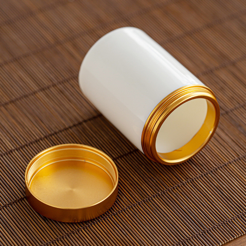 Keramička urna za kućne ljubimce Poklopac od legure Suet Bijeli porculan od žada, mini zatvorena staklenka Mala memorijalna posuda za pogrebni pepeo za mačke