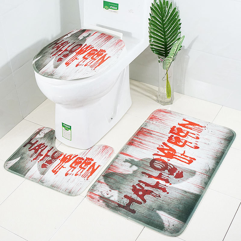 Zeegle 3 komada tepiha Kupaonska prostirka za kupaonicu Noć vještica Kupaonska prostirka Kupaonske prostirke Neklizajuće prostirke za tuširanje Komplet kupaonskih tepiha Podne prostirke za kupaonicu