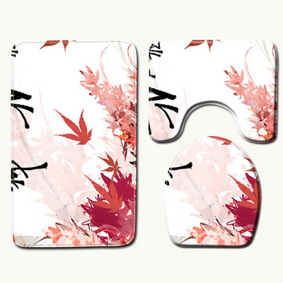 Zeegle vannas paklājs tualetes paklājs, neslīdošs grīdas paklājs vannas istabai ūdeni absorbējošs dušas istabas paklājs ziedu krāsām vannas istabas paklāji