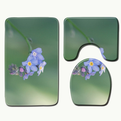 Zeegle vannas paklājs tualetes paklājs, neslīdošs grīdas paklājs vannas istabai ūdeni absorbējošs dušas istabas paklājs ziedu krāsām vannas istabas paklāji