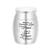 Izsmalcināta kremācijas urna pelniem Pielāgota bēru urna piemiņai Alumīnija sakausējuma materiāls nerūsē un nedeformējas