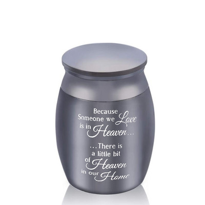 Izsmalcināta kremācijas urna pelniem Pielāgota bēru urna piemiņai Alumīnija sakausējuma materiāls nerūsē un nedeformējas