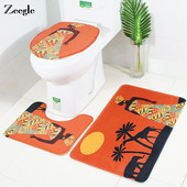 Zeegle Afrički ženski uzorak Kupaonske prostirke 3kom Tepih Kupaonska upijajuća navlaka WC prostirke Prostirke za tuš kabinu Protuklizne kupaonske prostirke