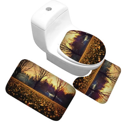 Garnitura kupaonskih tepiha od mikrovlakana Protuklizna podloga za WC sjedalo Upijajući tepih za kupaonicu Tepisi od memorijske pjene WC prostirka u obliku slova U