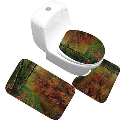 Garnitura kupaonskih tepiha od mikrovlakana Protuklizna podloga za WC sjedalo Upijajući tepih za kupaonicu Tepisi od memorijske pjene WC prostirka u obliku slova U