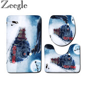 Eiropas stila vannas paklājiņu komplekts Neslīdošs vannas istabas paklājs mikrošķiedras absorbējošs dušas istabas grīdas paklājiņš tualetes paklājs kāju paklājiņš vannas istabai