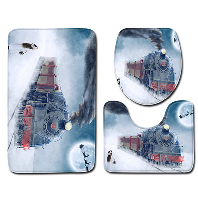 Eiropas stila vannas paklājiņu komplekts Neslīdošs vannas istabas paklājs mikrošķiedras absorbējošs dušas istabas grīdas paklājiņš tualetes paklājs kāju paklājiņš vannas istabai