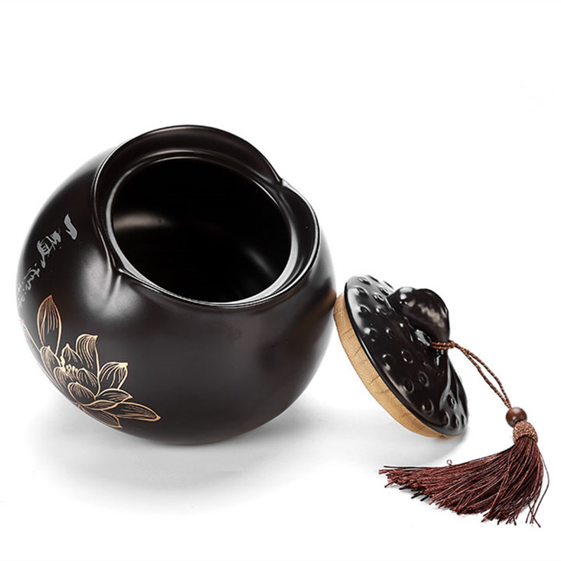 Urna za pepeo kućnih ljubimaca - Memorijalne urne za kremiranje - Ručno izrađene crne ukrasne urne za pogrebe，Urna za mačke，Urna za pse