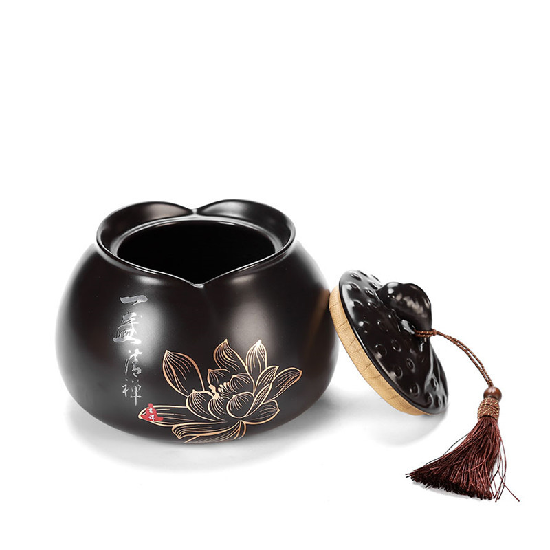 Urna za pepeo kućnih ljubimaca - Memorijalne urne za kremiranje - Ručno izrađene crne ukrasne urne za pogrebe，Urna za mačke，Urna za pse