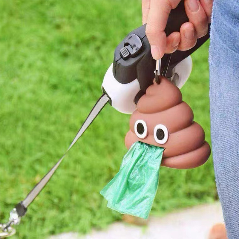 Mājdzīvnieku atkritumu maisu dozators kaķim un suņiem dodas ārā Pārnēsājama mīksta silikona suņu izkārnījumu maisiņu uzglabāšanas kaste ar atkritumu maisiem Suņu piederumi