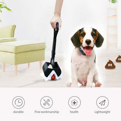 Ръчен преносим Pet Pooper Scooper Събирач на животински фекалии Преносим Poo Remover Събирач за тоалетни отпадъци Инструмент за почистване на разходки с кучета