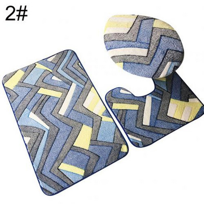 3-daļīgs vannas istabas neslīdošs bruģakmens paklājs paklājs paklājs vannas istabas neslīdošs absorbējošs sēdekļa pārvalks mājas dekors tualetes spilvens 2021