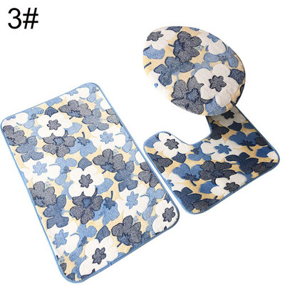 3-daļīgs vannas istabas neslīdošs bruģakmens paklājs paklājs paklājs vannas istabas neslīdošs absorbējošs sēdekļa pārvalks mājas dekors tualetes spilvens 2021