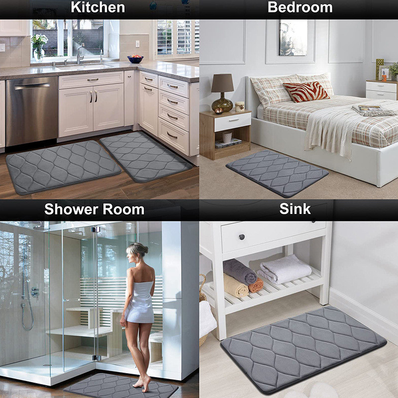 Prostirka za kupanje od memorijske pjene Protuklizni tepih za tuširanje Mekana podloga za noge Ukrasna zaštita za pod Upijajuća kupaonska prostirka za brzo sušenje