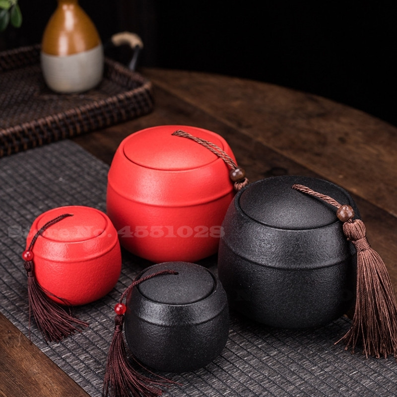 Crni keramički kovčeg Memorijalni spremnik Pas Čvrsto zatvorena urna Sklonište za grobnicu mačaka Staklenka za čuvanje pepela Uspomena za kućne ljubimce Proizvod za kremiranje