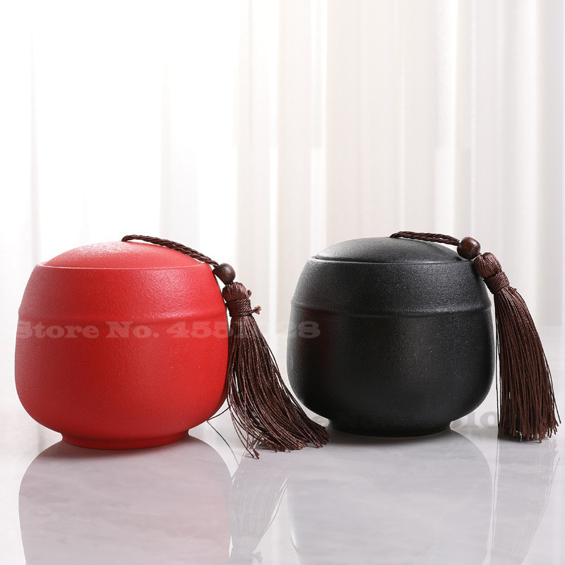 Crni keramički kovčeg Memorijalni spremnik Pas Čvrsto zatvorena urna Sklonište za grobnicu mačaka Staklenka za čuvanje pepela Uspomena za kućne ljubimce Proizvod za kremiranje