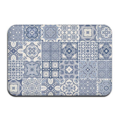 Sivi Bohemian Mandala Cvjetni tepih Poliesterska prostirka Neklizajuća podna prostirka Otirač za spavaću sobu Kuhinjska vrata Kupaonski ukras