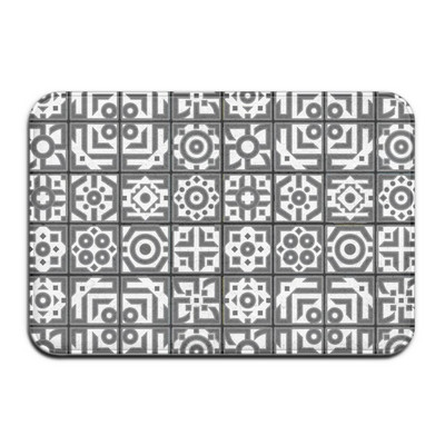 Sivi Bohemian Mandala Cvjetni tepih Poliesterska prostirka Neklizajuća podna prostirka Otirač za spavaću sobu Kuhinjska vrata Kupaonski ukras